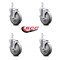 Service Caster 5 Inch Thermoplastic Rubber Swivel 7/8 Inch Square Stem Caster Set with Brake SCC-SQ20S514-TPRB-TLB-78-4 - alternate 4